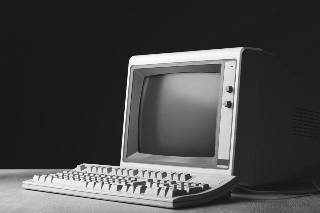 Vintage computer using old website technology.